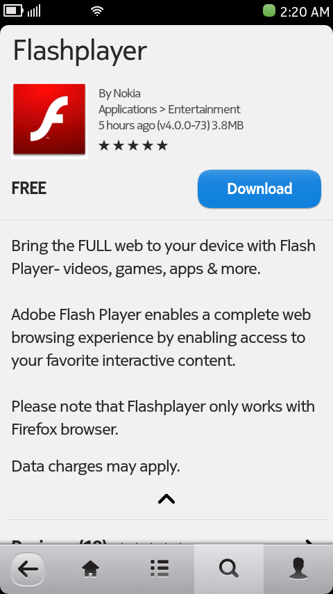 Flash Player for Nokia N9
